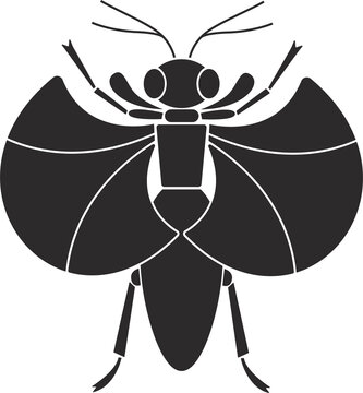 Insect order strepsiptera geometric icon illustration