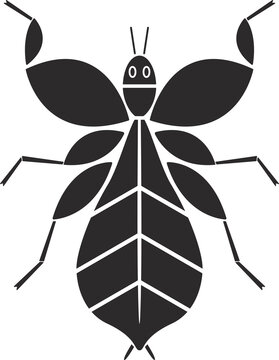 Insect order phasmatodea leaf insect geometric icon illustration