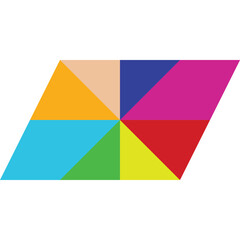Multi Color pastel, rainbow vector texture in style. Beautiful illustration with parallelogram. Backgrounds for mobile phones, laptops, photos, web, white background,