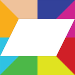 Multi Color pastel, rainbow vector texture in style. Beautiful illustration with parallelogram. Backgrounds for mobile phones, laptops, photos, web, white background,