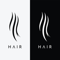 Luxury and beautiful hair wave abstract Logo design.Logo for business, salon, beauty, hairdresser, care.