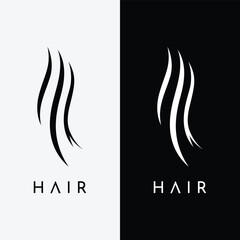 Obraz premium Luxury and beautiful hair wave abstract Logo design.Logo for business, salon, beauty, hairdresser, care.