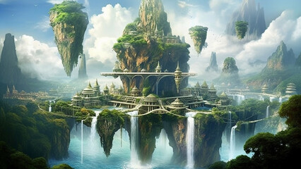 Floating Island City : Generative AI