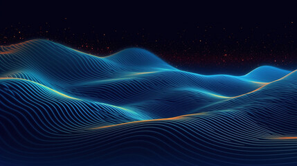 Naklejka premium Abstract linear waves pattern background