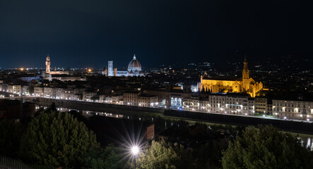 Plakat florence panoramic view from the terrace on the hill.