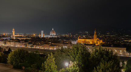 Fototapeta premium florence panoramic view from the terrace on the hill.