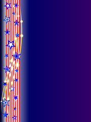 American abstract  flag symbols patriotic border frame on a blue background with copy space for your text.	
