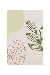 Boho Botanical Leaves Wall Art. Botanical Boho Shapes Wall Decor. Printable Boho Home Decor