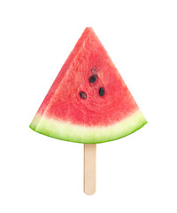 Fresh juicy watermelon slice on stick