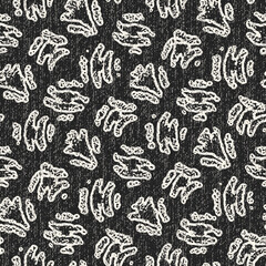 Charcoal Canvas Textured Organic Dots Pattern