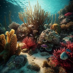 ultra realistic Coral reef
