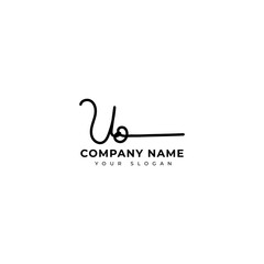 Uo Initial signature logo vector design