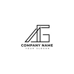 Modern Ag Initial logo vector design