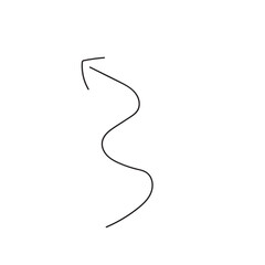 black and white arrow