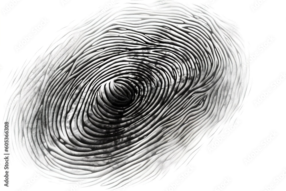 Poster fingerprint isolated on white background. generated by ai