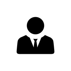 Businessman avatar icon vector. Default business person symbol