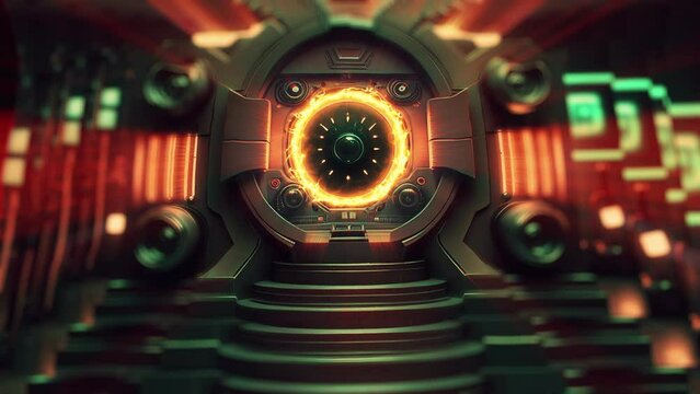 Journey into Unknown - Mesmerizing Futuristic Sci-Fi Portal Video Animation Background