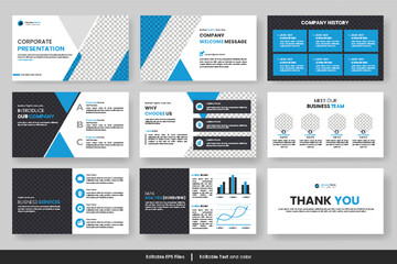 Creative business  presentation slides template design. Use for modern  presentation background,  website slider, landing page, annual report,  and  company profile