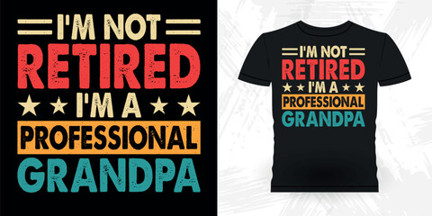 Funny Retirement Pension Retired Retro Vintage Retirement T-shirt Design