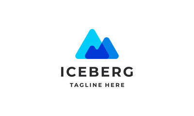 Iceberg simple modern logo design vector