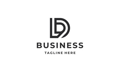 Initials LD or DL logo design. Initial letter logo design vector