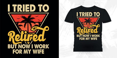 Funny Retirement Pension Retired Retro Vintage Retirement T-shirt Design