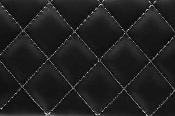 Fototapeta premium Black leather texture background for design in your work.