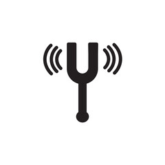 Fork Sound Tuning Solid Icon