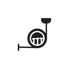 French Horm Musical Solid Icon