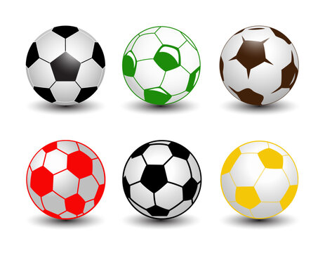 Vector Soccer Ball Icon on White Backgrounds stock illustration