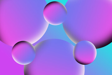 3d bubble background with colorful and circle pattern for web, advertisement, banner and more