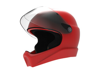 red helmet isolated on white