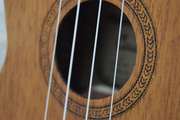 Obraz premium acoustic guitar close up
