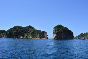 静岡県西伊豆町の観光名所 瀬浜・三四郎島
