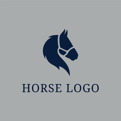 horse head logo icon vector illustration