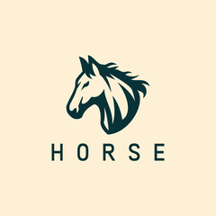 horse head logo icon vector illustration