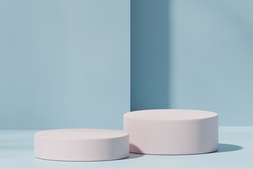 Scene with a podium for product presentation, 3d rendering