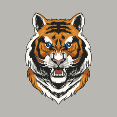 an illustration of a tiger, vector graphic T-shirt design