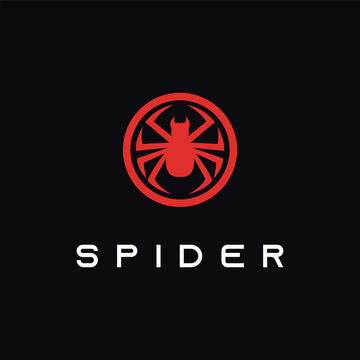 spider logo icon vector illustration