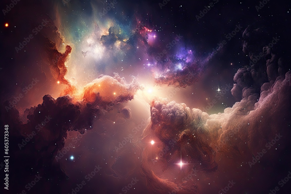 Canvas Prints space background deep space full stars shiny beautiful. generative ai aig15.