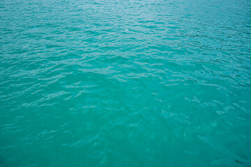 Obraz premium Blue green surface of the ocean in Con Dao island, Vietnam