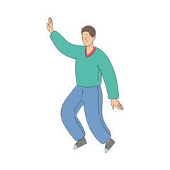 Young Man Giving High Five Hand Gesture Vector Illustration