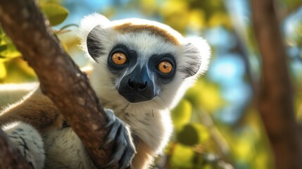 Verreauxs Sifaka. Generative AI