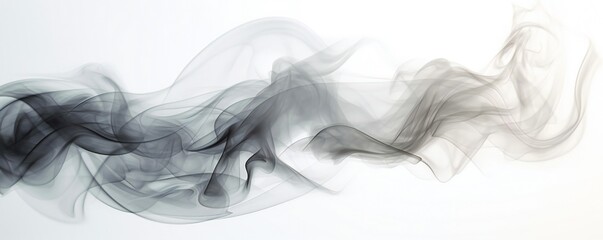 Black and White Smoke on White Background Generative AI 