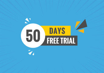 50 days Free trial Banner Design. 50 day free banner background
