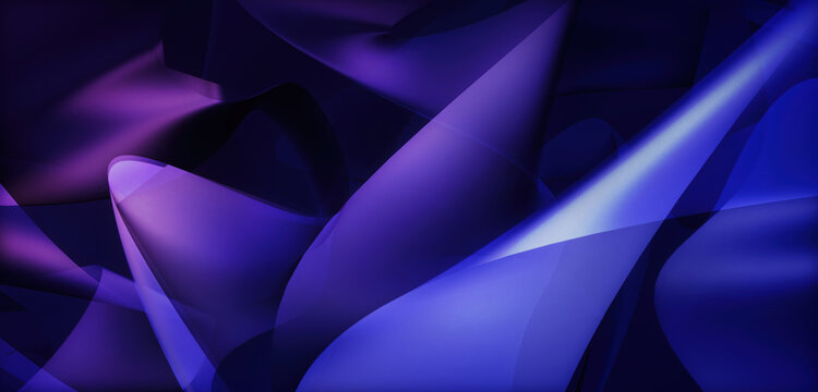Abstract neon curves, abstract background. A 3D illustration retro, purple aesthetic custom backdrop for intros or logos