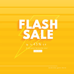 Creative flash sale promotion banner design