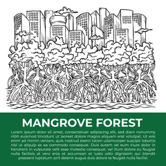 Foto op Canvas Mangroves protect buildings from tsunamis and abrasion © oshdr