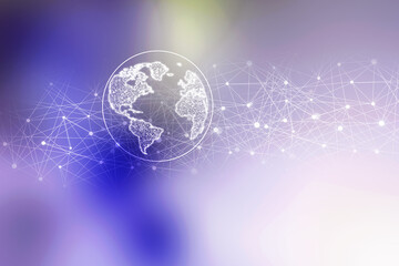 2d illustration world map abstract background