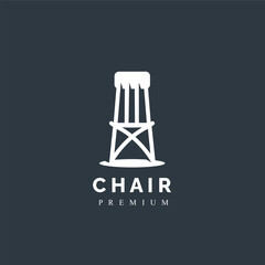 chair furniture modern logo vector icon illustration for industry
